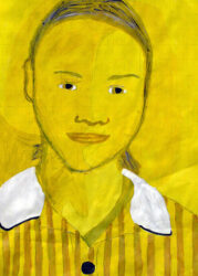 Student artwork of a portrait of a girl