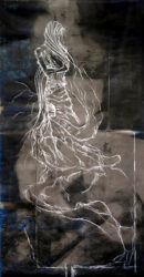 Student artwork of a figure
