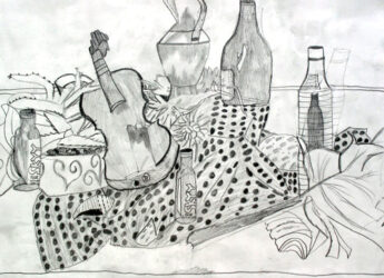 Student artwork of a still life