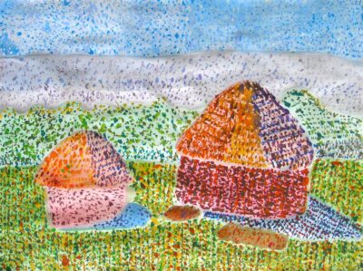 Acrylic on paper by Alexandra Pasharis, Year 8, Penleigh and Essendon Grammar School Student artwork inspired by Monet