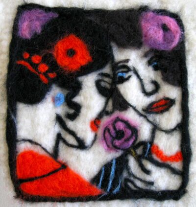 Dry felting by Caitlin Roberts, Year 10, Penleigh and Essendon Grammar School Student felt artwork