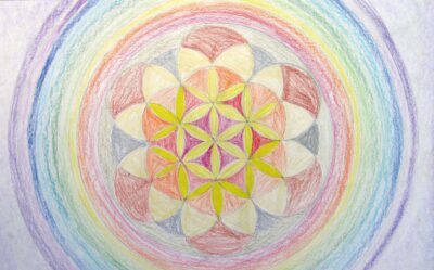 Pencil on paper by Bridgit Doyle, Class 6, Sophia Mundi Steiner School Student artwork of a geometric drawing