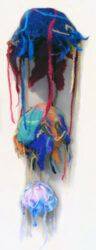 Hand-made wool felt by Amanda Guardiani, Year 12 Student artwork of jellyfish