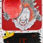 Student artwork booklet about the 'It' film
