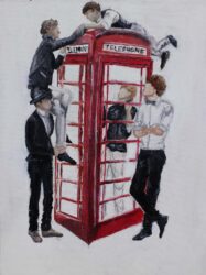 Oil paint on canvas by Sofia Sanfilippo, Year 10, Camberwell Girls’ Grammar School Student artwork of a One Direction album cover