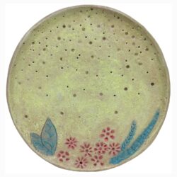 Glazed ceramic by Cerys Morgan, Year 9, Huntingtower Student artwork of a ceramic platter