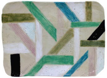 Glazed ceramic by Eliza Hayes, Year 9, Huntingtower Student artwork of a ceramic platter