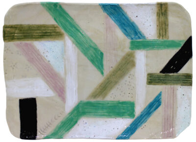 Glazed ceramic by Eliza Hayes, Year 9, Huntingtower Student artwork of a ceramic platter