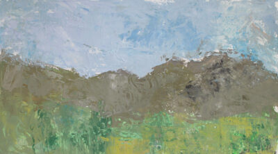 Gouache on watercolour paper by Eve Chadwick, Year 10, Sophia Mundi Steiner School Student artwork of a Shoalhaven landscape