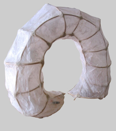 Student artwork of a lantern made in white cloth