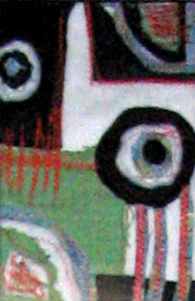 Fabric collage and machine embroidery by Carlie Stewart, Year 7, Beaconhills College Student artwork of the elements of art