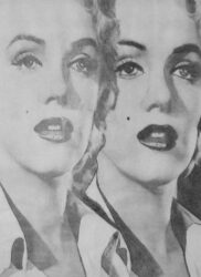 Student artwork of Marilyn Manroe