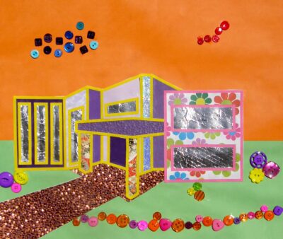 Mixed media by Laura Pelchen, Year 8, Christian College Geelong Student artwork of a house