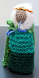 Woollen yarn by Phoebe Thompson, Class 3, Castlemaine Steiner School and Kindergarten Student artwork of a knitted king