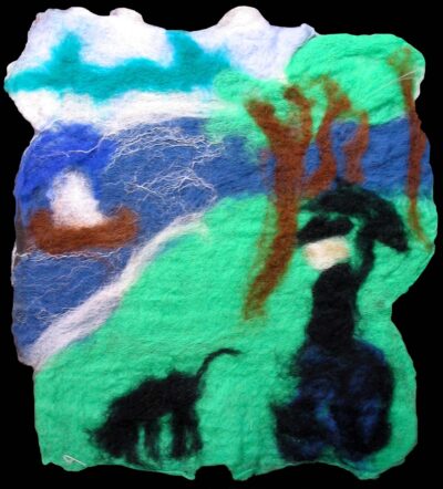 Hand-made felt by Leah Seneviratna, Year 9, Fintona Girls’ School Student artwork inspired by Pissaro