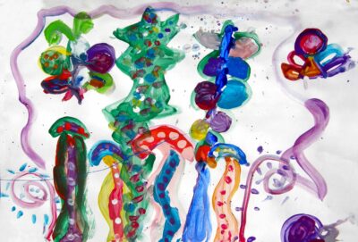 Acrylic on Paper by Nirvighna Thungathurti, Year 1, Maharishi School Student artwork of a fantasy landscape