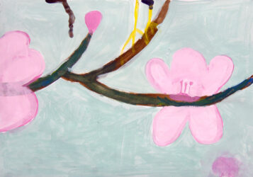 Acrylic on Paper by Flyn Attwood McInnes, Year 4, Maharishi School Student artwork of a flowering tree