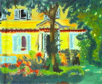 Acrylic on canvas by Emily Cullis, Year 9, St Leonard’s College Student artwork inspired by Manet