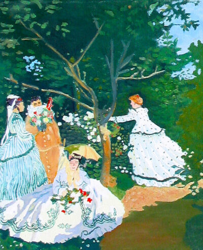 Acrylic on canvas by Nastassia Schulman, Year 9, St Leonard’s College Student artwork inspired by Monet