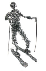 Wire sculpture by Bernice Chen, Year 8, Korowa Anglican Girls' School Student artwork of a figure made from wire