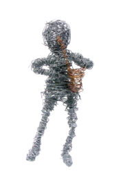 Wire sculpture by Hannah Gordon, Year 8, Korowa Anglican Girls' School Student artwork of a figure made from wire