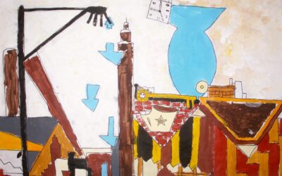 Acrylic on paper by Tara Stewart, Grade 6, Melbourne Montessori School Student abstract artwork