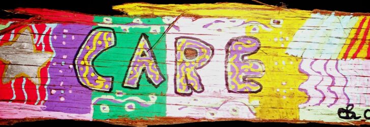 Acrylic on bark by Georgia Richardson, Middle School, Rossbourne School Student abstract artwork