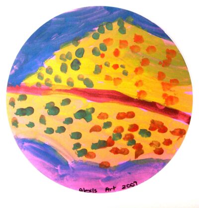 Watercolour on paper by Alexis Green, Prep Student artwork of a landscape