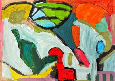 Acrylic on paper by Braeden Buccella, Year 7, Camberwell Grammar School Student artwork abstract still life
