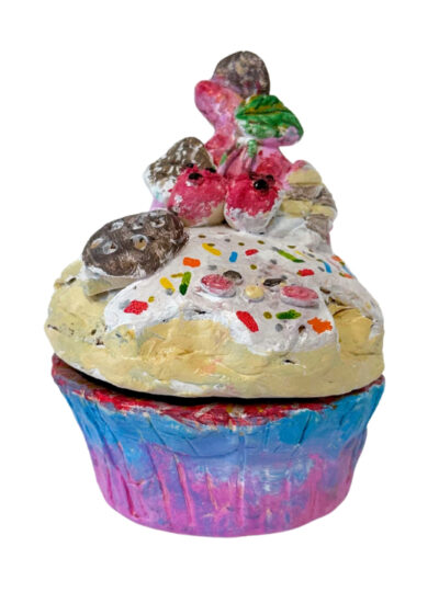 Clay and acrylic paint by Ezern Loh, Year 4, Penleigh and Essendon Grammar School Student ceramic artwork of an ice cream sundae