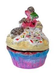 Clay and acrylic paint by Ezern Loh, Year 4, Penleigh and Essendon Grammar School Student ceramic artwork of an ice cream sundae