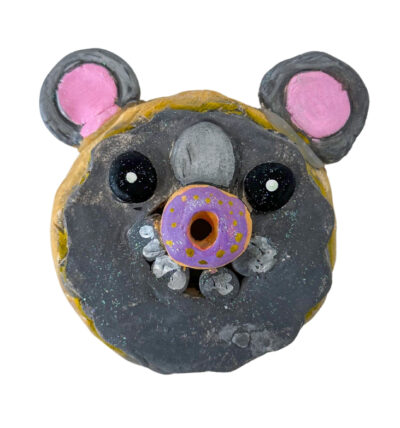 Clay and acrylic paint by Emma Wang, Year 3, Penleigh and Essendon Grammar School Student ceramic artwork of a donut