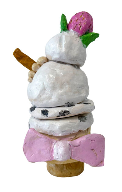 Clay and acrylic paint by Mackenzie Grace Ealdama, Year 4, Penleigh and Essendon Grammar School Student ceramic artwork of an ice cream sundae