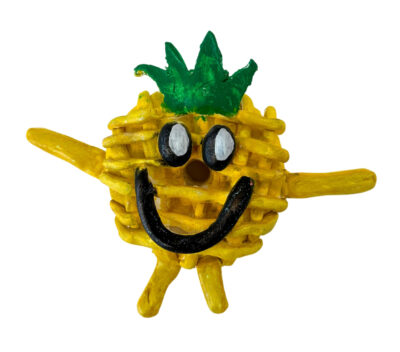 Clay and acrylic paint by Giselle Raso, Year 3, Penleigh and Essendon Grammar School Student ceramic artwork of a donut