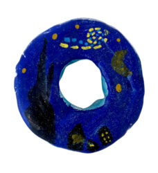 Clay and acrylic paint by Evaleigh Highland, Year 3, Penleigh and Essendon Grammar School Student ceramic artwork of a donut