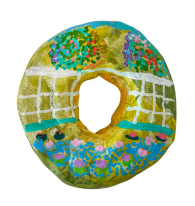 Clay and acrylic paint by Kaylin Price, Year 3, Penleigh and Essendon Grammar School Student ceramic artwork of a donut