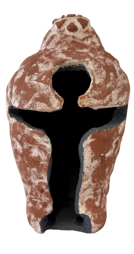 Conte crayon on paper and ceramic urn with oxide by Rowan Szmulewicz, Year 11, St Michael’s Grammar School Student artwork