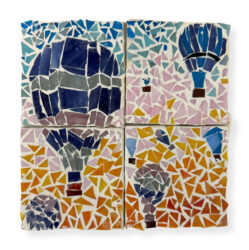 Mosaic by Naomi Havea, Year 10, Trinity Lutheran College Student artwork of a mosaic hot air balloon