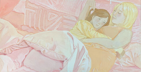 Student artwork of a mother and daughter