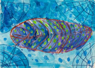 Student artwork inspired by Yayoi Kusama
