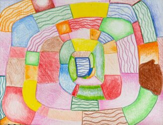 Drawing by Reuben Hay, Year 9, Alphington Grammar Student artwork inspired by Hundertwasser