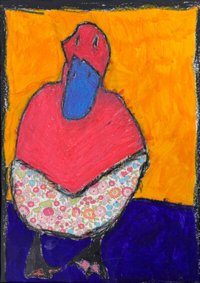 Mixed media by Eleanor Dee, Year 2, Lowther Hall Anglican Grammar School Student artwork of a colourful duck