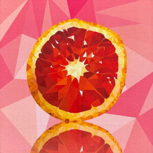 Digital illustration by Sunday Beavis, Year 10, Alphington Grammar Student artwork digital illustration of a blood orange