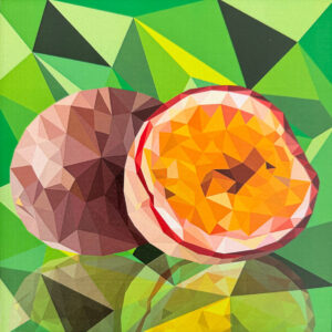 Digital illustration by Ari Patel, Year 10, Alphington Grammar Student artwork digital illustration of a passion fruit