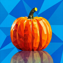 Digital illustration by Spencer Jewell, Year 10, Alphington Grammar Student artwork digital illustration of a pumpkin