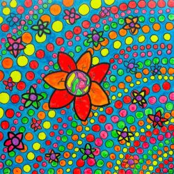 Acrylic paint and markers by Chloe Perkins and Leah Zhao, Year 6, Strathcona Girls Grammar School