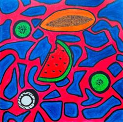 Acrylic paint and markers by Emily Scouller, Year 6, Strathcona Girls Grammar School