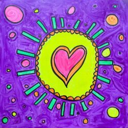 Acrylic paint and markers by Grace Hargenrader, Maddie Parker and Remy Czydel, Year 6, Strathcona Girls Grammar School
