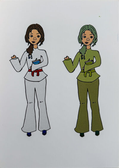 Student artwork digital illustration of an avatar twin