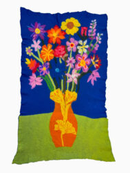 Pressed wool fibres, group work by Year 6 students, Strathcona Girls Grammar School